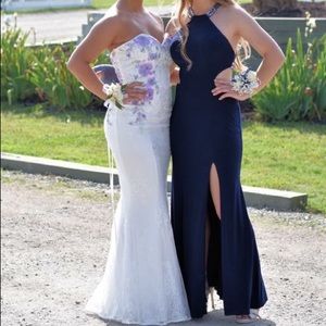 White Ellie Wilde Prom Dress
